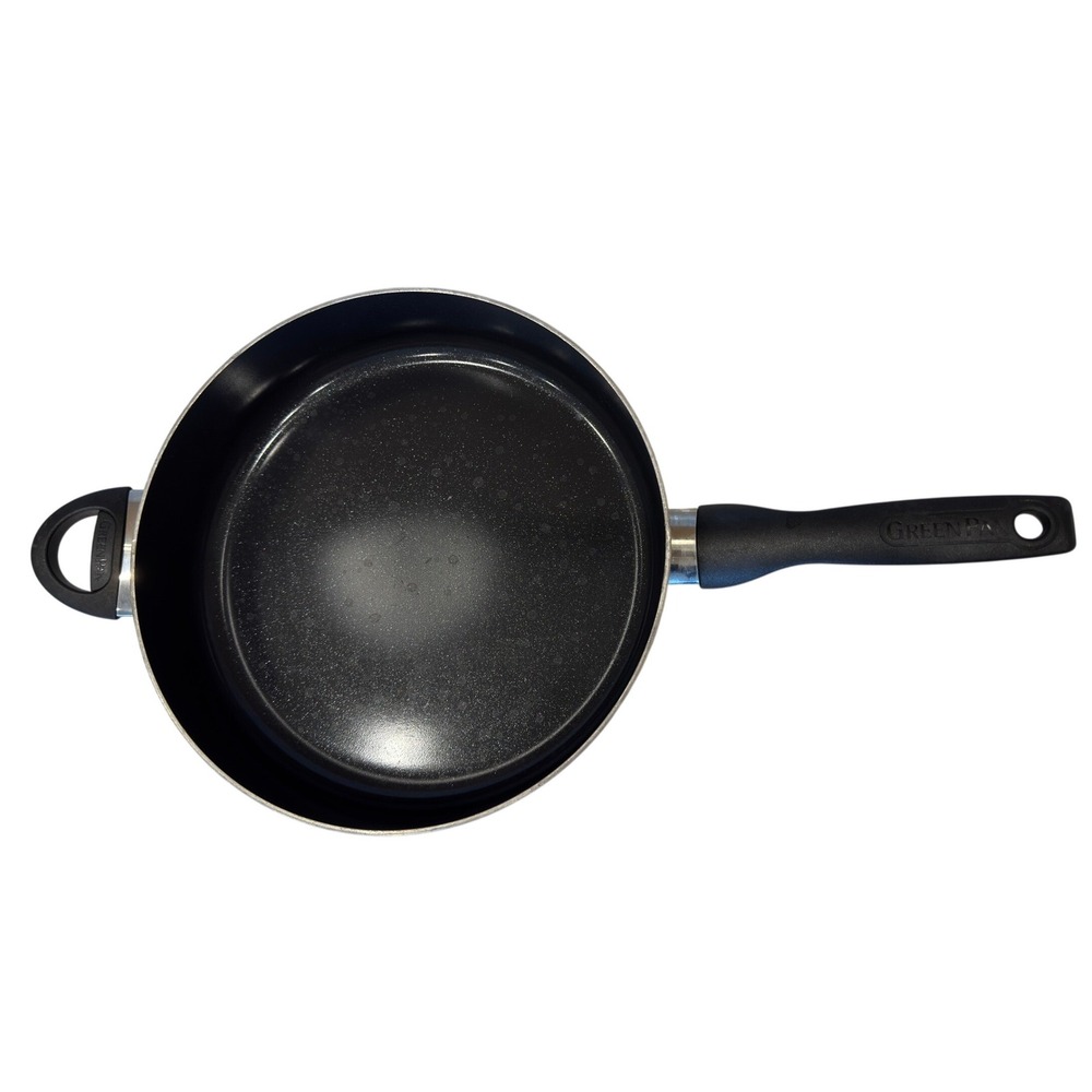 GreenPan Ceramic Nonstick 10 inch Saute Pan with Helper Handle Black